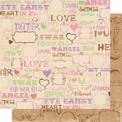 Bo Bunny Smoochable Paper - Love Spell